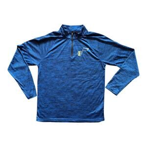 NBA Utah Jazz Mens Blue Quarter Zip Pullover Sz L Athleticwear Basketball